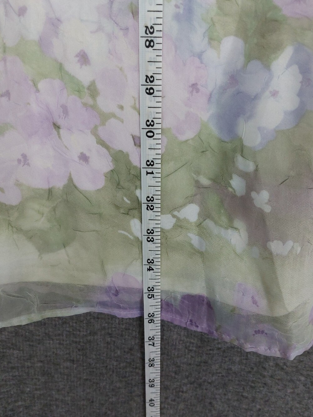 DRESS BARN WOMENS CREAM PURPLE GREEN WATERCOLOR FLORAL FAIRY ALINE MIDI SKIRT 18 - Picture 3 of 7